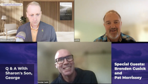 screen shot of the Q&A with Sharon's Son, George podcast with HPP's Brendan and Patrick